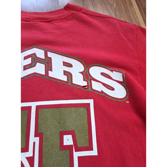 Vintage Salem‎ San Francisco 49ers All Over Double Sided T Shirt Medium NFL - Picture 12 of 15